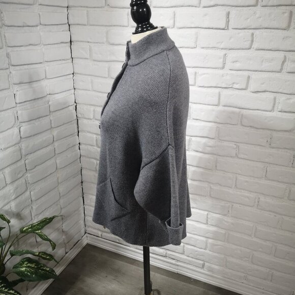 Cocogio Made in Italy Grey Ladies Size Medium Merino Wool Blend Cardigan - Picture 5 of 9